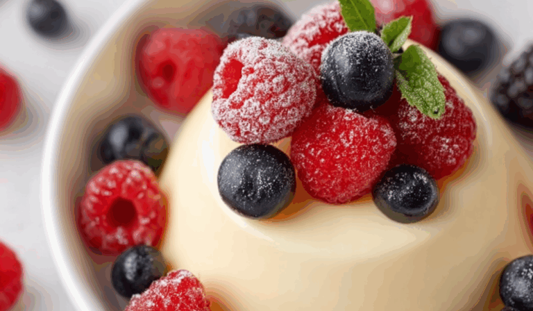 Bavarian Cream with Fresh Berries