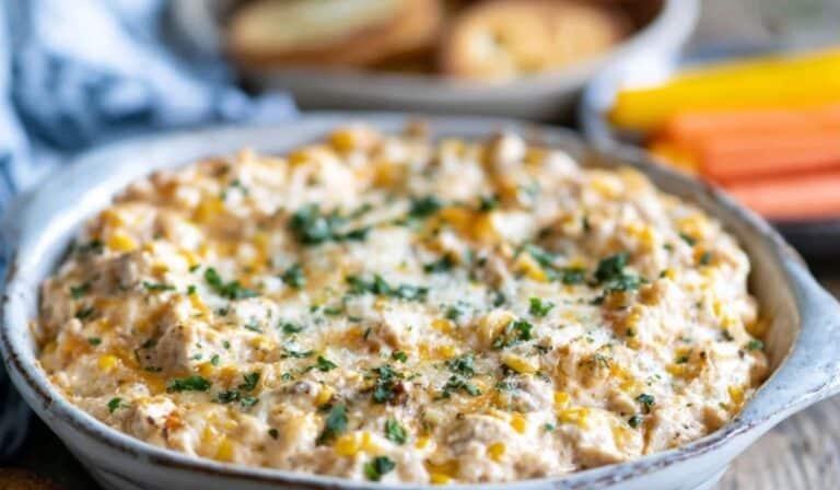 Out-of-this-World Corn Dip served with tortilla chips