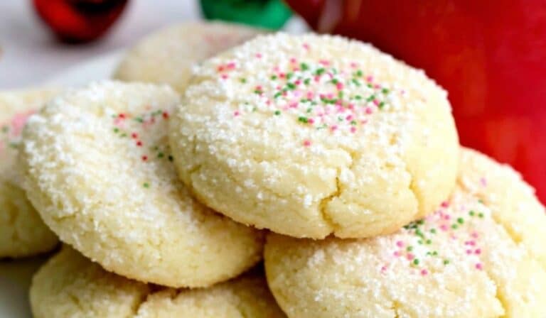 Shortbread cookies on rustic parchment paper