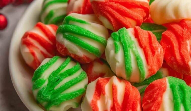 Cream Cheese Mints on a serving platter