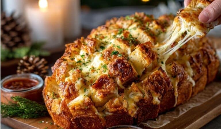 Cheesy Pull-Apart Christmas Tree Bread
