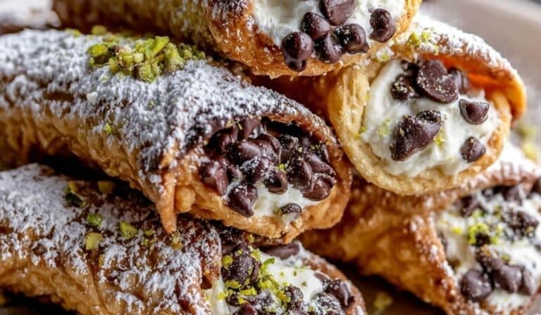 Cannoli Cookies Recipe displayed on rustic plate