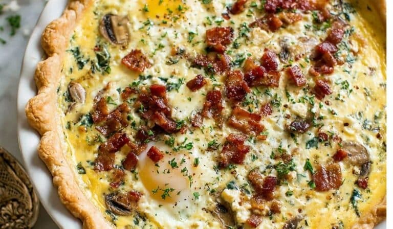 Perfect Quiche with golden crust and creamy filling