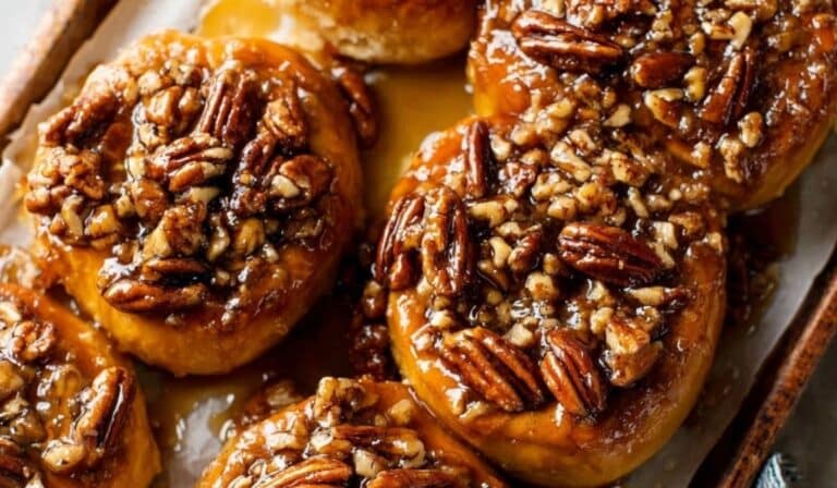 Maple Pecan Sticky Buns fresh from the oven